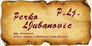 Perko LJubanović vizit kartica